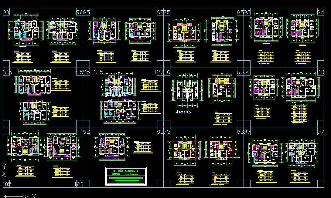 25个多层住宅经典户型免费下载 - 建筑户型平面图 - 土木工程网