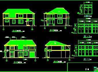 二层别墅住宅建筑设计图免费下载 - 建筑户型平面图 - 土木工程网